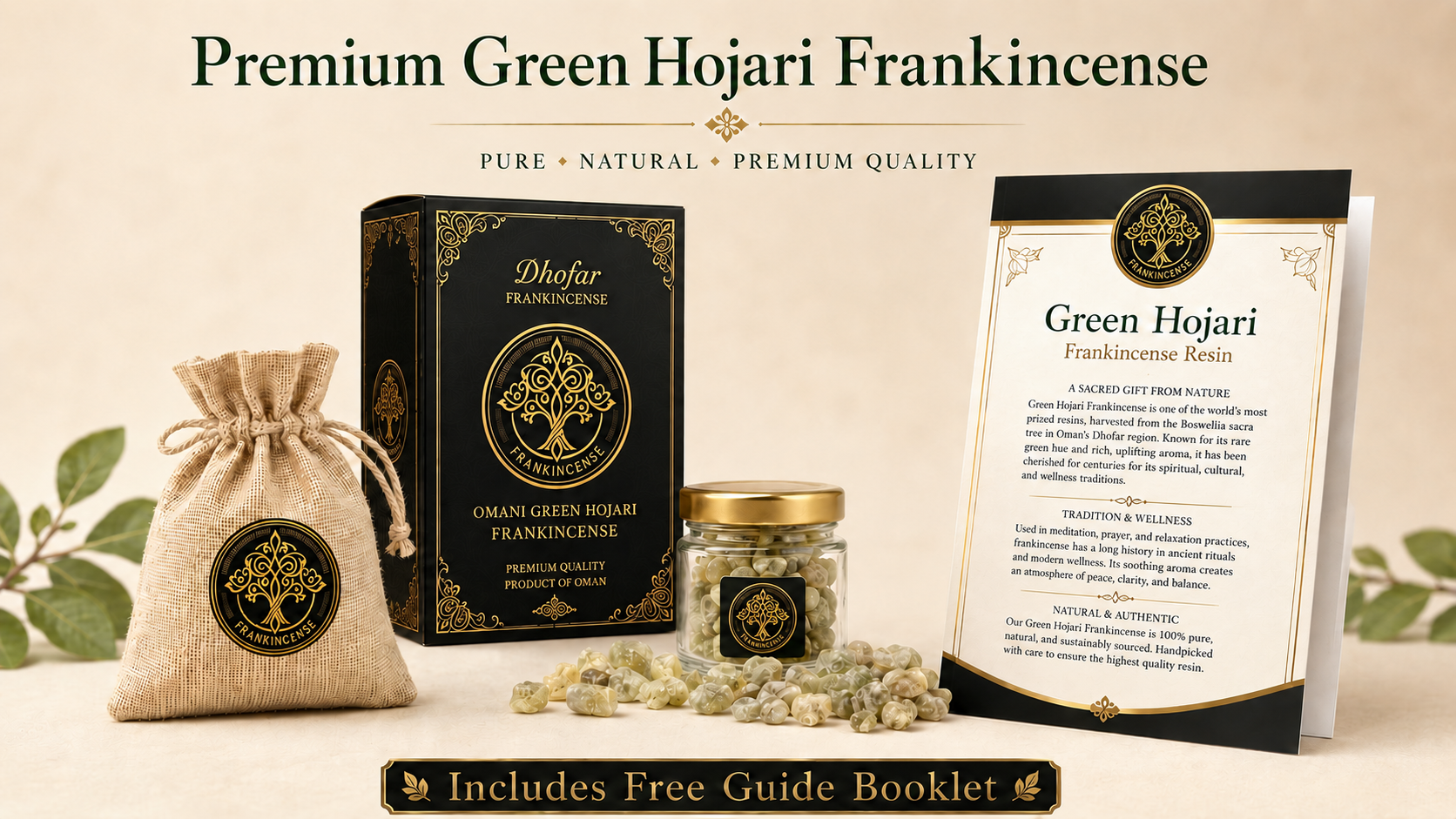 Premium Green Hojari Frankincense from Dhofar, Oman