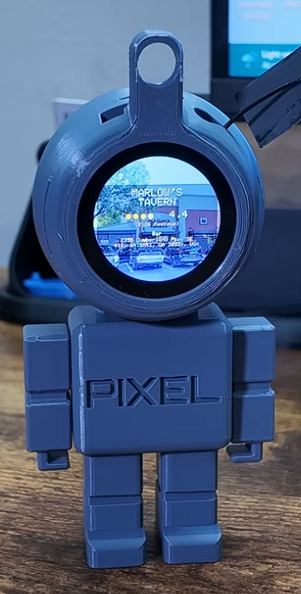 OmniBot showing content on round display